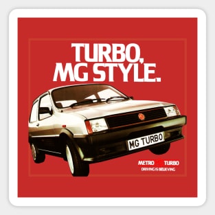 MG METRO TURBO - advert Magnet